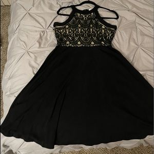 Black Aline halter dress